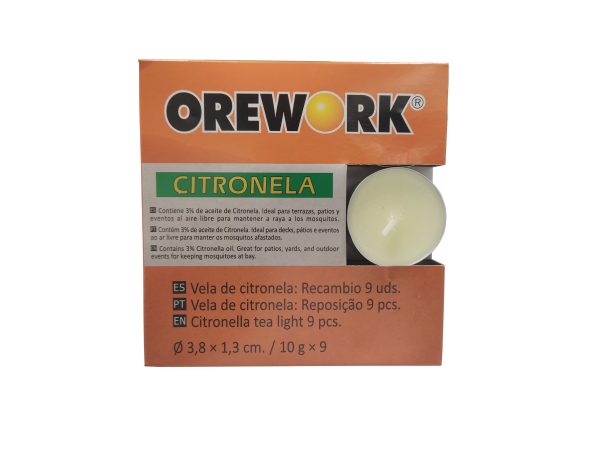 Vela Citronela 9 uds Orework