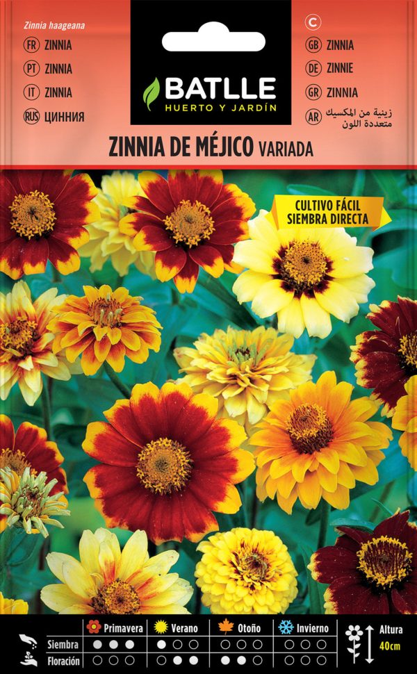 Semillas Zinnia de Méjico variada