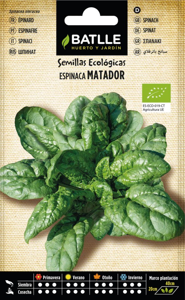 Semillas Ecológicas Espinaca Matador