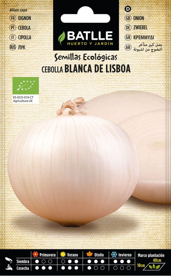 Semillas Ecológicas Cebolla Blanca de Lisboa