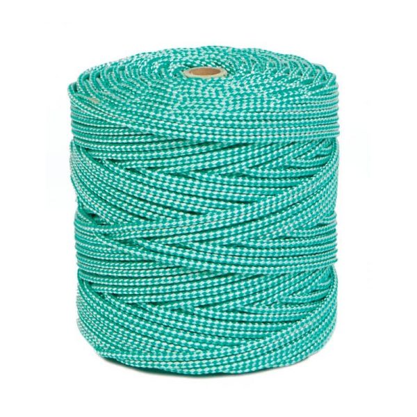 Cuerda Trenzada Polipropileno Verde/Blanco 5mm 200mt
