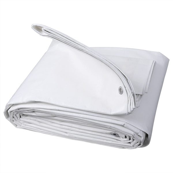 Toldo Protección Blanco Con Ojal 80 Gr Pluvia