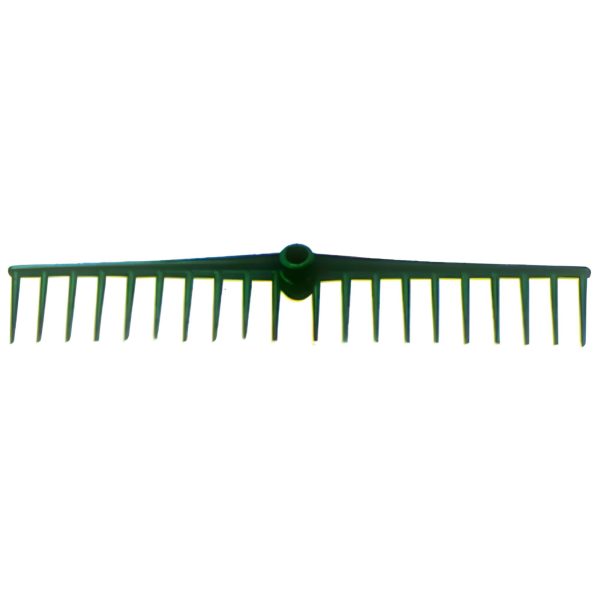 Rastrillo Plástico Recto 20 Púas Verde