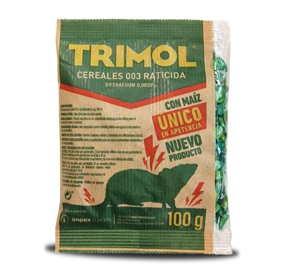 Raticida con Maíz Trimol 100gr