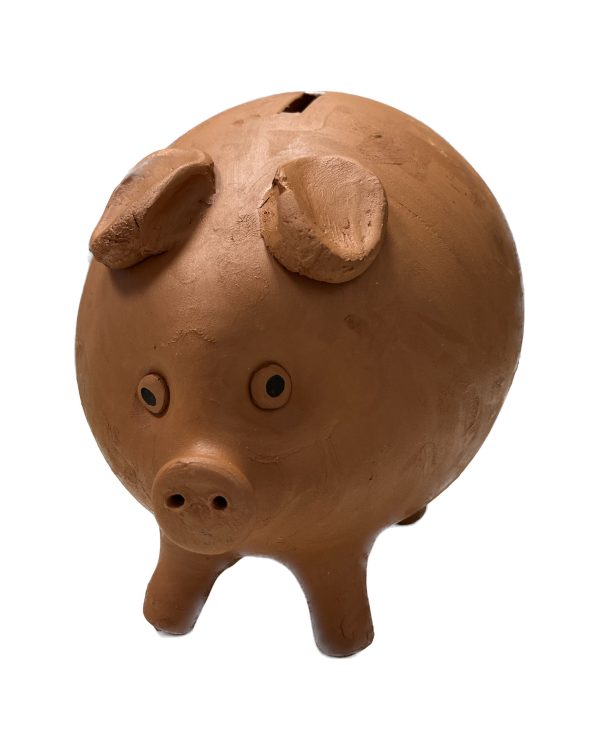 Hucha Cerdito Barro Mediano