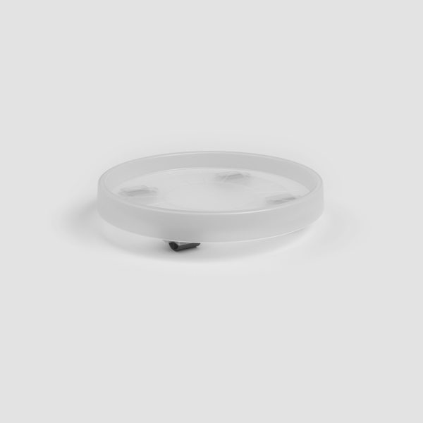 Plato Ruedas Transparente