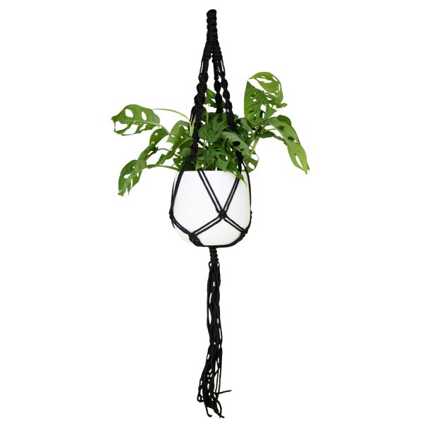 Nudo Espiral Simple De Macramé Negro