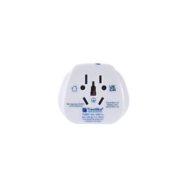 Adaptador entrada multiple mundial a salida clavija reino unido, tb-904, travel blue