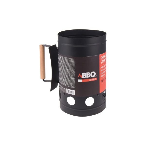 Arrancador para barbacoa 27cm, zinc color negro