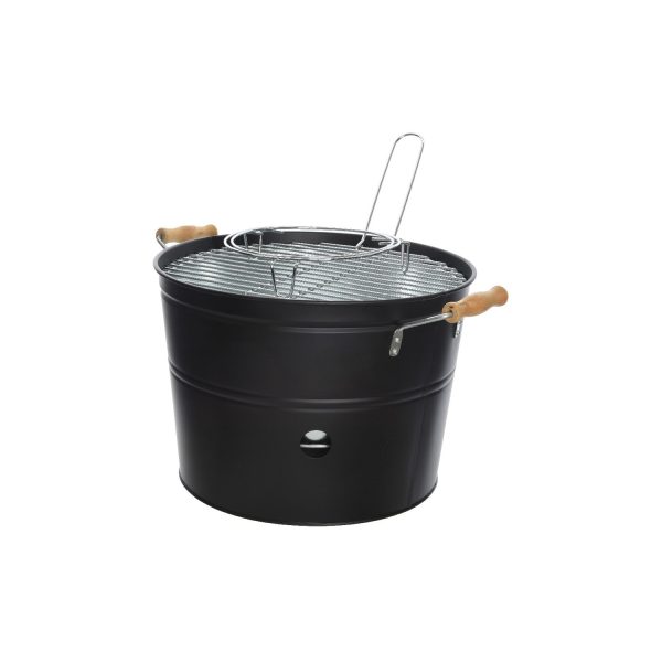Barbacoa tipo cubo con parrilla de ø32cm bbq