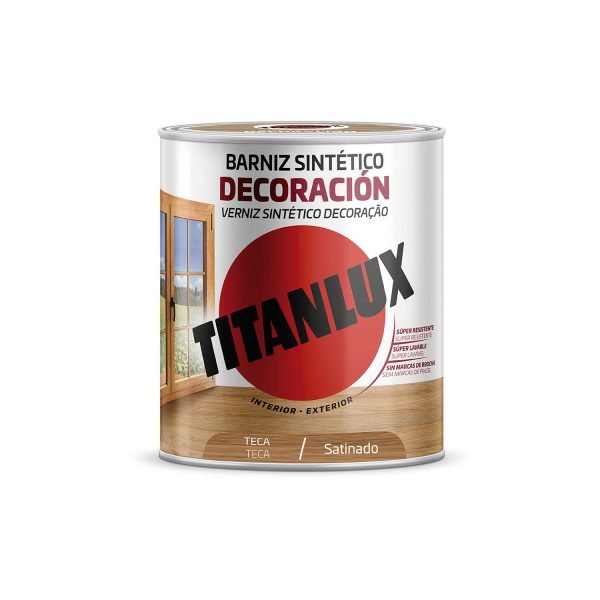 Barniz sintético decoración teca satinado 250ml titanlux m11100914