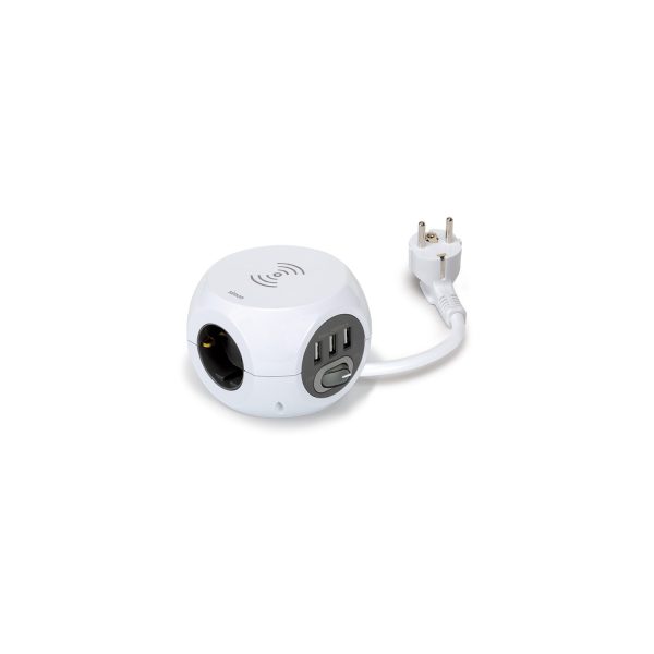 Base combiball 3 tomas + 3 usb + carga inductiva.