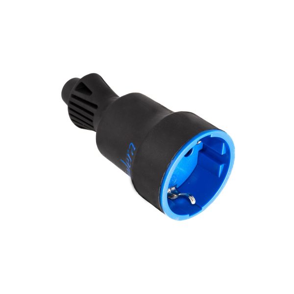 Base móvil 2p+t, 16a 250v caucho color negro 707ck solera