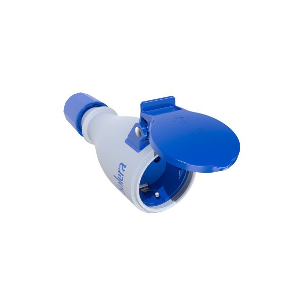Base móvil bipolar con t/t lateral de 16a,250v elastómero blanco. 707tkb solera