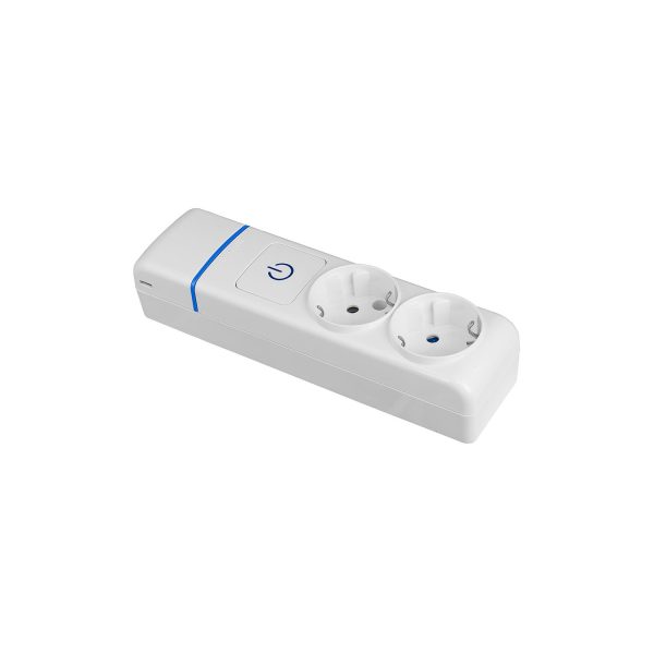 Base múltiple de 2 tomas 2p+t, 16a 250v con interruptor luminoso. 8002pil solera