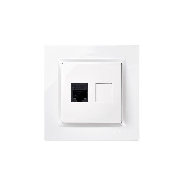 Base rj45 cat.5e blanco