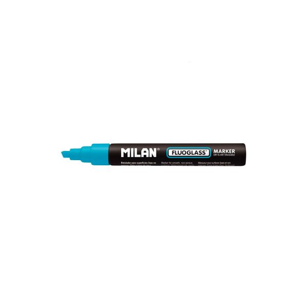 Blister con rotulador azul fluoglass 2 - 4mm milan