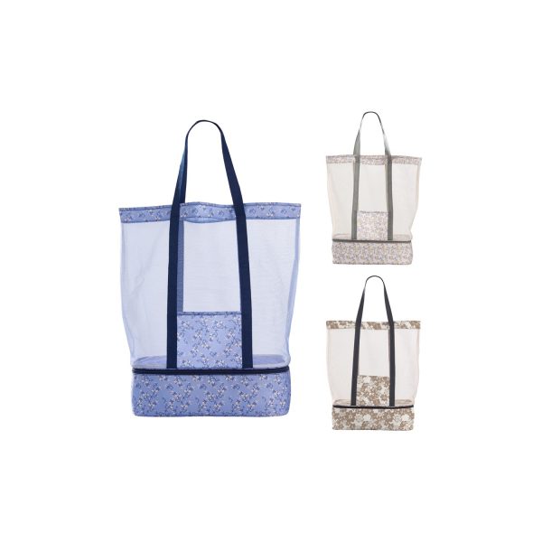 Bolsa de playa con enfriador 53x16x39cm colores surtidos