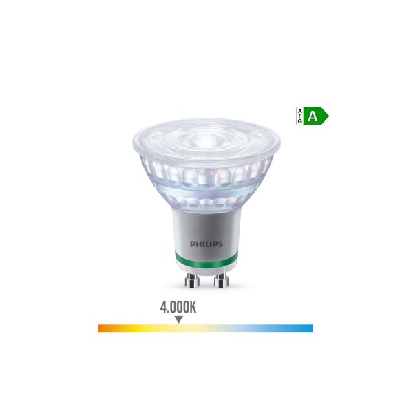Bombilla led spot 36d 2,1w 375im gu10 4000k 220-240v ac 50/60hz. philips