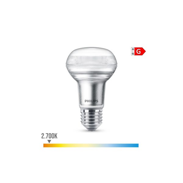 Bombilla reflectora led cla 36d 3w r63, 210im e14 2700k. philips