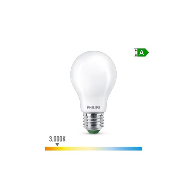 Bombilla ultra efficient led classic 7,3w 1535im e27 3000k, ø6x12,4cm, philips