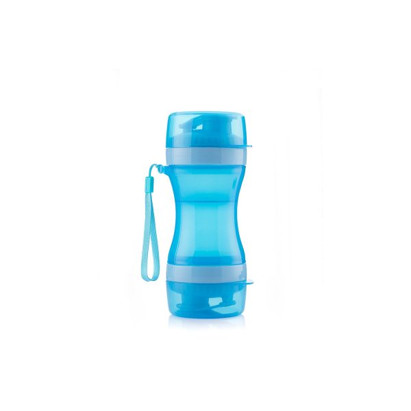Botella con depósito de agua y comida para mascotas 2 en 1 pettap v0103141 innovagoods