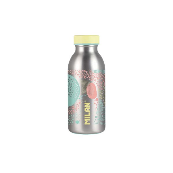 Botella isotérmica de acero inoxidable 354ml serie silver, amarillo milan