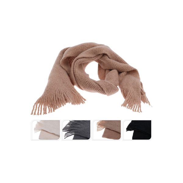 Bufanda de punto, colores variados, 180 cm