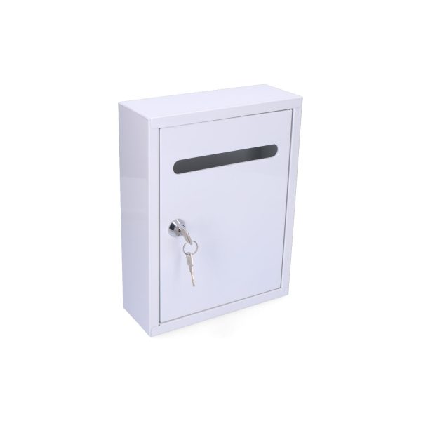 Buzon de acero modelo linear blanco. edm