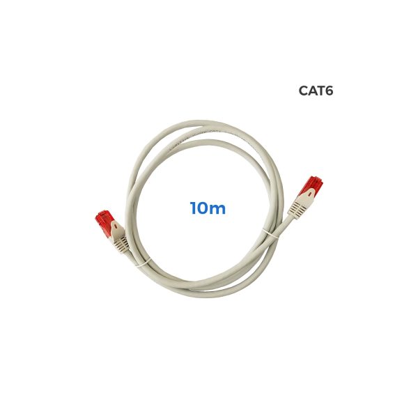 Cable utp cat.6 latiguillo rj45 cobre lszh gris 10m