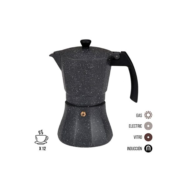 Cafetera de aluminio de 12 tazas. gourmet kitchen