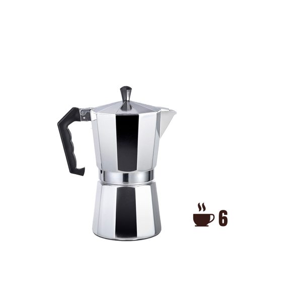 Cafetera de aluminio de 6 tazas gourmet kitchen