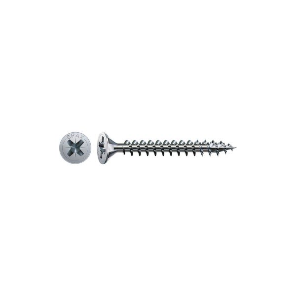 Caja 10 unid. tornillo madera cabeza plana wirox 5,0x80mm spax