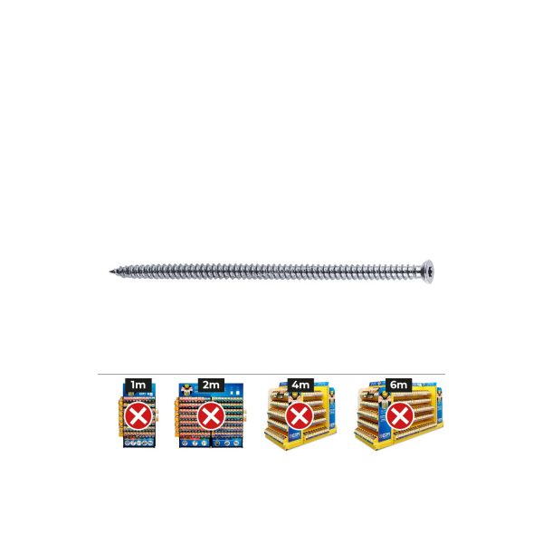 Caja 100 uds. tornillo de premarcos fbs 7,5-72 avellanado, cincado