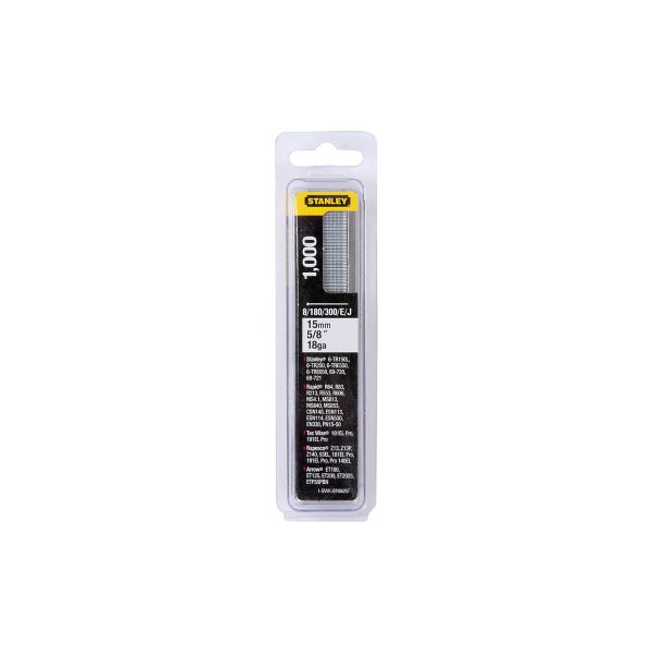 Caja 1000 clavos/brad 8/300/e/tipo j - 15mm 1-swk-bn0625t stanley