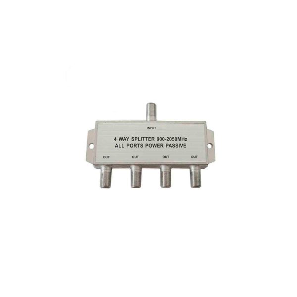 Separador/sat 4 vias 900-2050 mhz solo parabólica (retractilado)