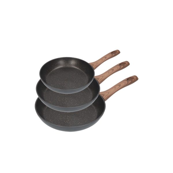 Set 3 sartenes antiadherentes "serie eneas" gourmet kitchen