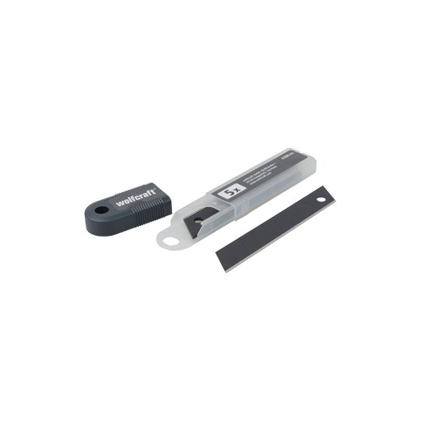 Set 5 cuchillas separables de 18mm pro sharp negras 4208000 wolfcraft