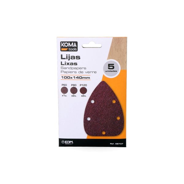 Set 5 lijas para lijadora tipo mouse 08707 koma tools