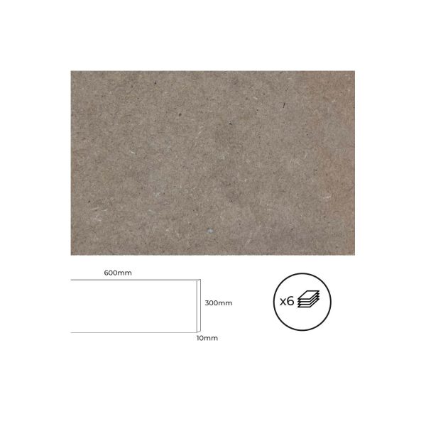 Set 6 tableros mdf 600x300x10mm. bertini
