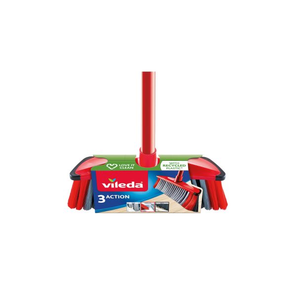Set cepillo 3 action escoba multiusos con palo 171214 vileda