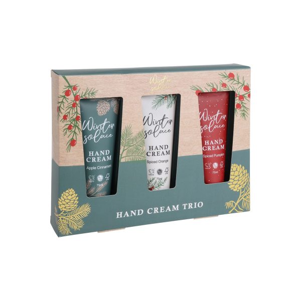 Set para cuidado de manos winter solace, 3 tubos de crema.