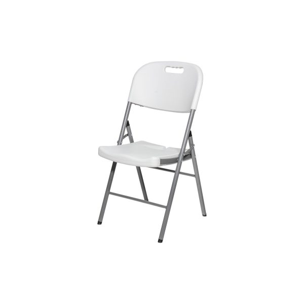 Silla plegable blanca 86,5 x 47 x 54cm asiento 40 x 42cm