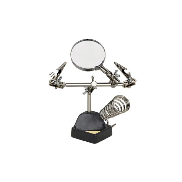 Soporte para soldador con lupa y pinzas de cocodrilo hrv7570 nimo
