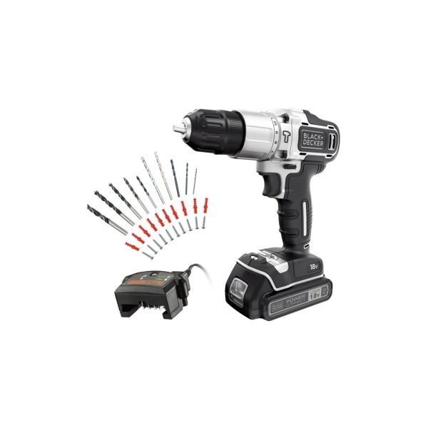 Taladro percutor 18v. silver edition bdchd18sc1a-qw black & decker
