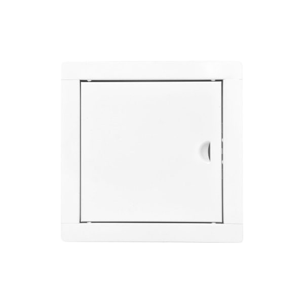 Tapa de registro empotrable cuadrada de acero blanco 20x20cm