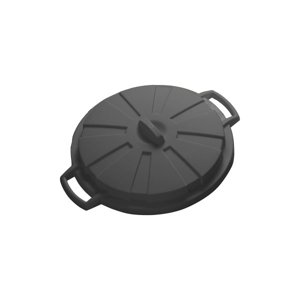 Tapa para cubo de basura de comunidad. 80 litros. color negro. mondex