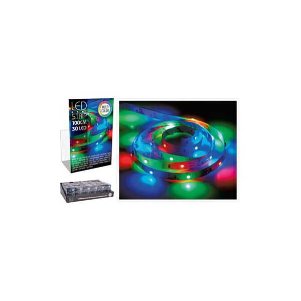 Tira de led 1m 30 leds multicolor, ax5322620, basics