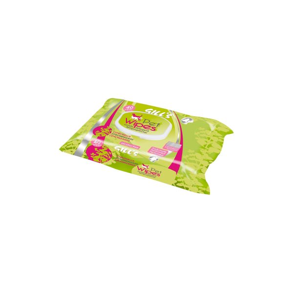 Toallitas humedas mascotas xl aroma citronela 40 unid. (30x20cm) gill‘s