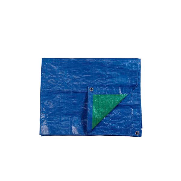 Toldo 4x5m de doble cara. color azul/verde. densidad 90g/m²